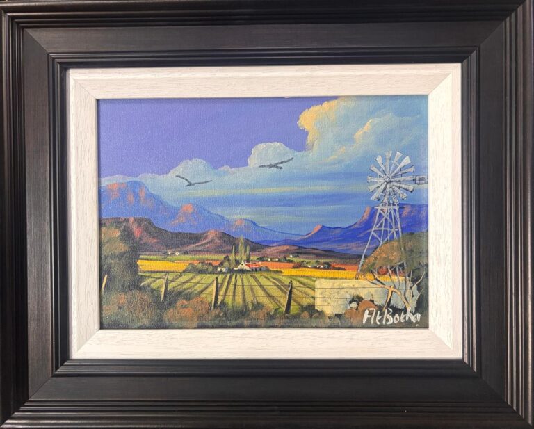 Acrylic on stretched canvas  Painting titled (c) Landscape