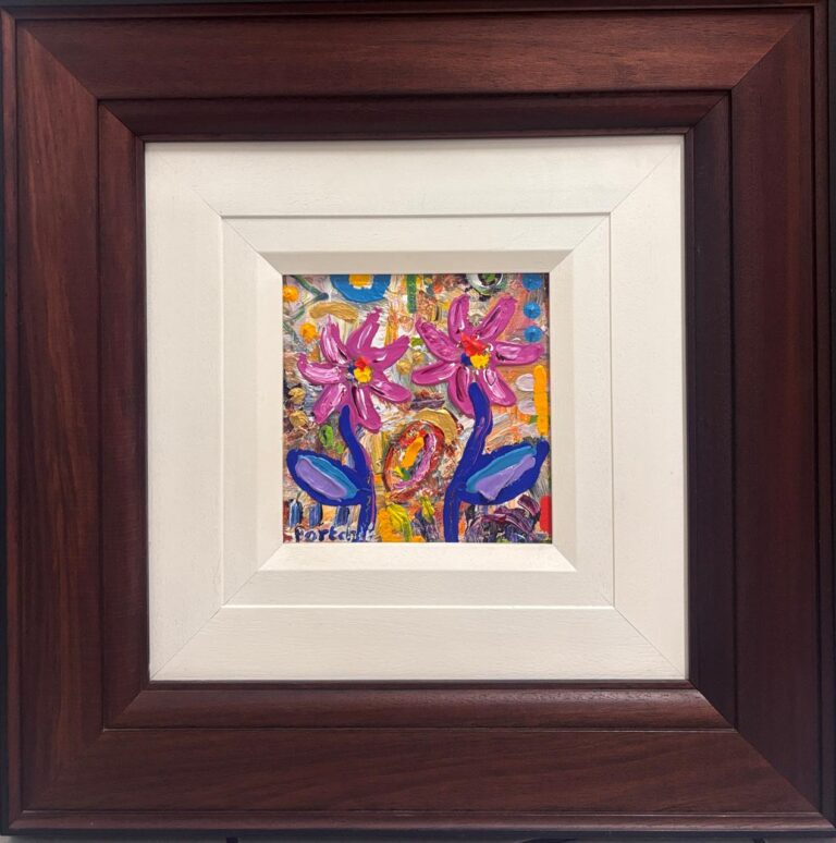 Acrylic on stretched canvas  Painting titled (c)  Daisy palette