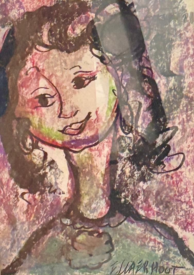 Mixed Medium  Painting titled (c) Face
