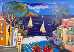 {je_artwork_artwork_medium_id}  {je_artwork_artwork_category_id} titled Sunday by the sea