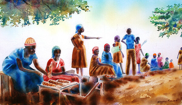 {je_artwork_artwork_medium_id}  {je_artwork_artwork_category_id} titled Street Vendors