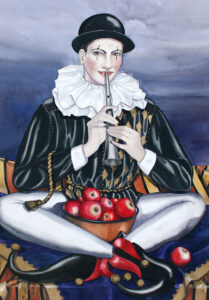 {je_artwork_artwork_medium_id}  {je_artwork_artwork_category_id} titled Jester