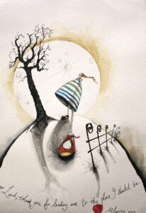 {je_artwork_artwork_medium_id}  {je_artwork_artwork_category_id} titled Thank you for leading me