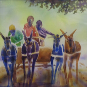Boys and Donkey cart