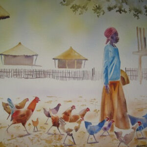 Granny and Chickens