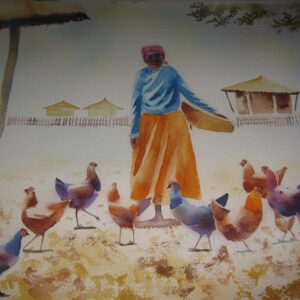 Granny and Chickens