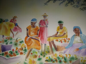 {je_artwork_artwork_medium_id}  {je_artwork_artwork_category_id} titled Flower Sellers