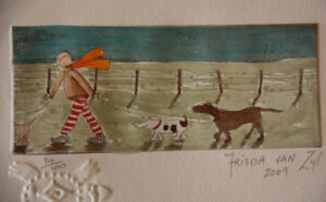 {je_artwork_artwork_medium_id}  {je_artwork_artwork_category_id} titled Strolling 14/100