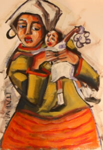 {je_artwork_artwork_medium_id}  {je_artwork_artwork_category_id} titled Mother & Child @
