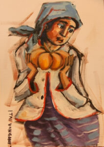 {je_artwork_artwork_medium_id}  {je_artwork_artwork_category_id} titled Pumpkin Woman @