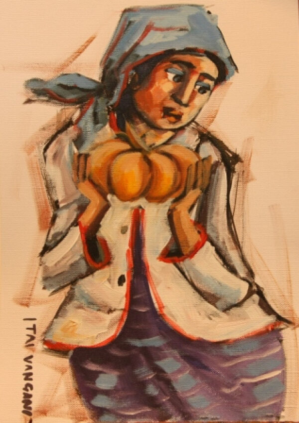 {je_artwork_artwork_medium_id}  {je_artwork_artwork_category_id} titled Pumpkin Woman @