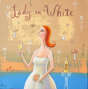 {je_artwork_artwork_medium_id}  {je_artwork_artwork_category_id} titled Lady in White