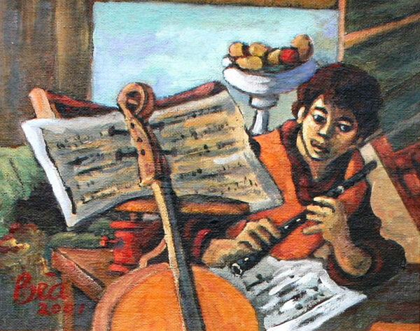 {je_artwork_artwork_medium_id}  {je_artwork_artwork_category_id} titled Flute Player