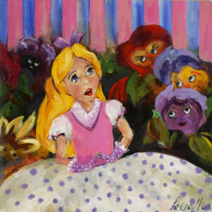 Alice in Wonderland- talking flowers