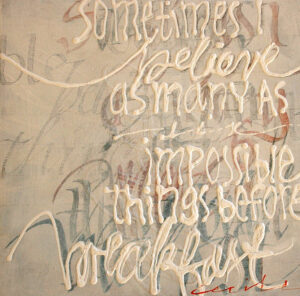 {je_artwork_artwork_medium_id}  {je_artwork_artwork_category_id} titled Impossible – Alice U/f