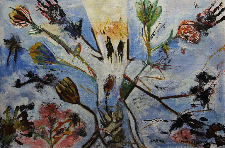 Acrylic on stretched canvas  Painting titled © Tree of life