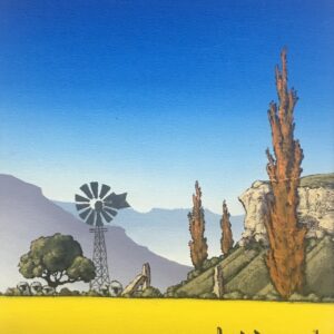 Windmill and 5 sheep