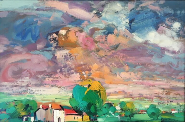 Oil on board  Painting titled Special Day