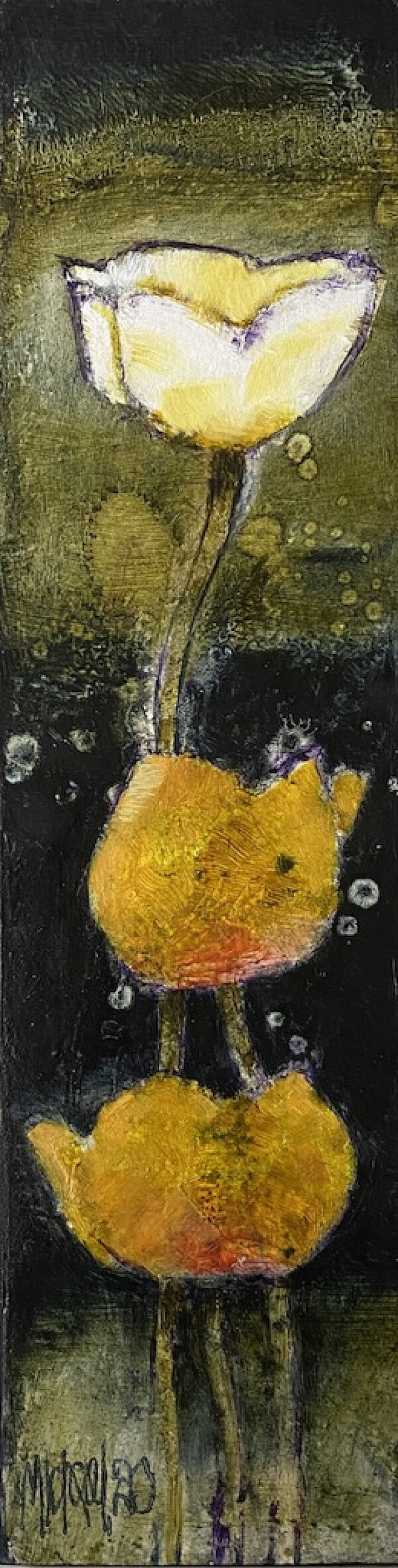 {je_artwork_artwork_medium_id}  {je_artwork_artwork_category_id} titled Twee Geel en Een Wit
