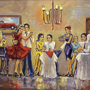 Anton Gericke, Celebration in restaurant. South African Art, Alice Art Gallery
