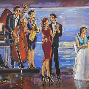 Anton Gericke, Celebration in restaurant. South African Art, Alice Art Gallery