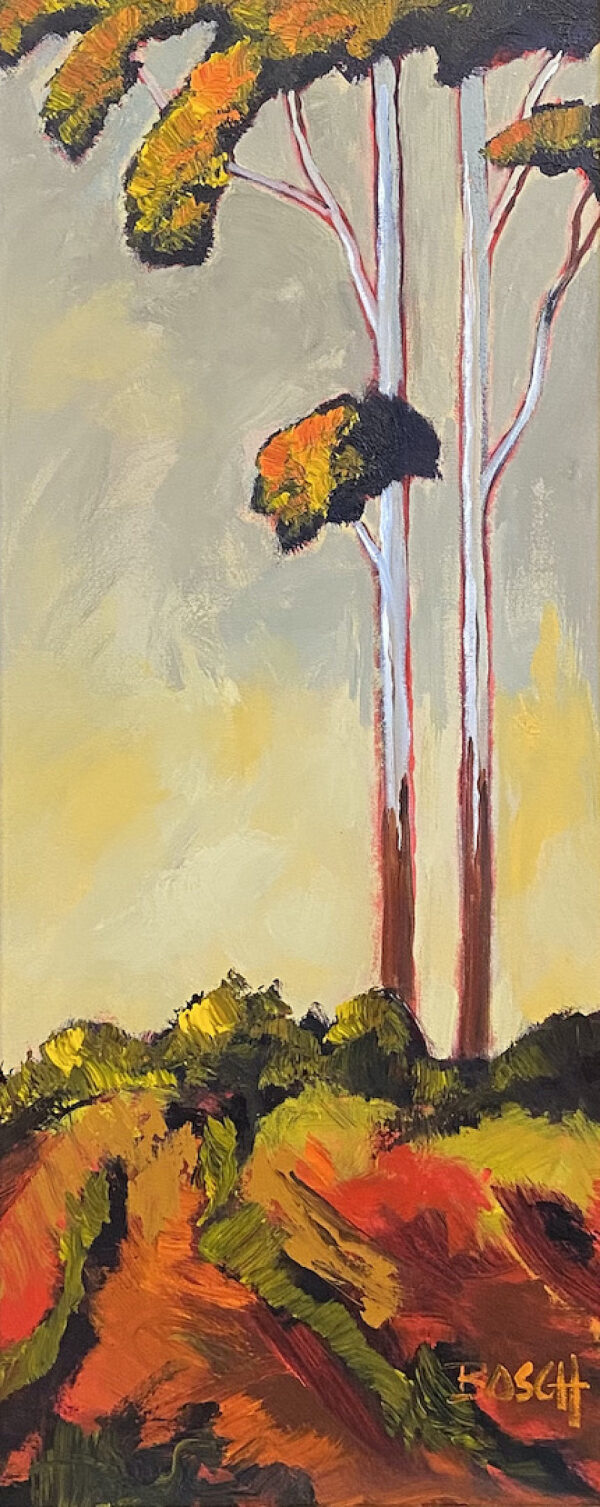 {je_artwork_artwork_medium_id}  {je_artwork_artwork_category_id} titled Bluegum Trees
