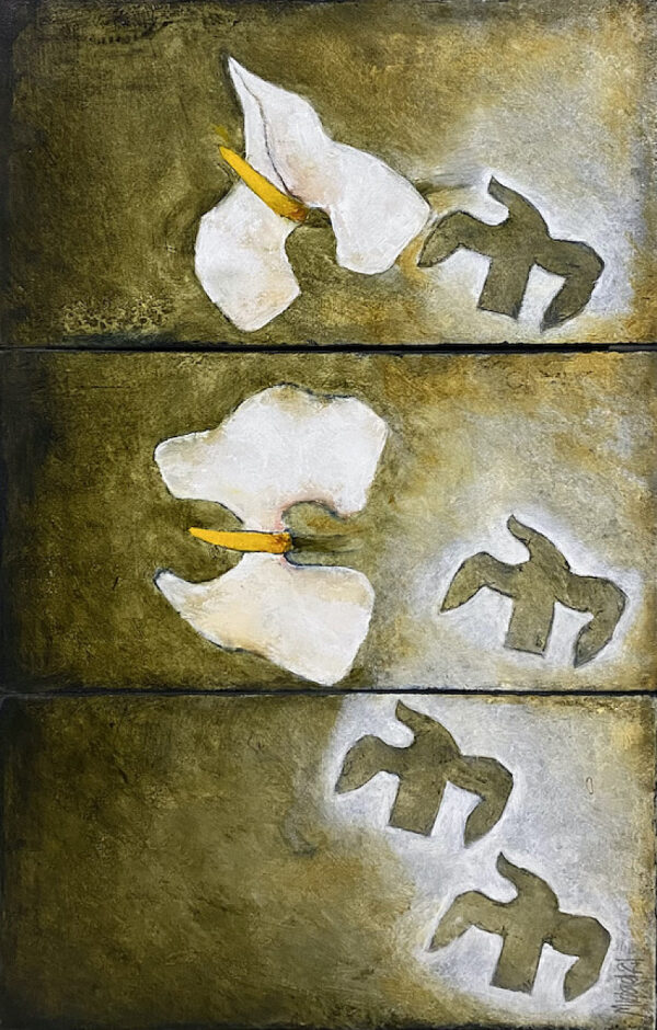 {je_artwork_artwork_medium_id}  {je_artwork_artwork_category_id} titled Anthuriums en Duiwe