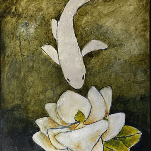 Magnolia en Vis in Wit