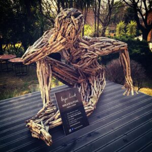 (c) The Fallen wooden statue