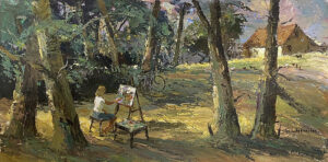 {je_artwork_artwork_medium_id}  {je_artwork_artwork_category_id} titled Pursuing her Passion U/F