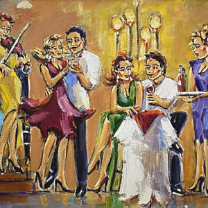 Anton Gericke, Celebration in restaurant. South African Art, Alice Art Gallery