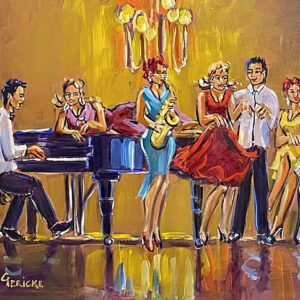 Anton Gericke, Celebration in restaurant. South African Art, Alice Art Gallery