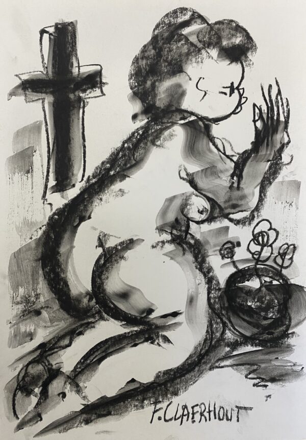 {je_artwork_artwork_medium_id}  {je_artwork_artwork_category_id} titled Praying