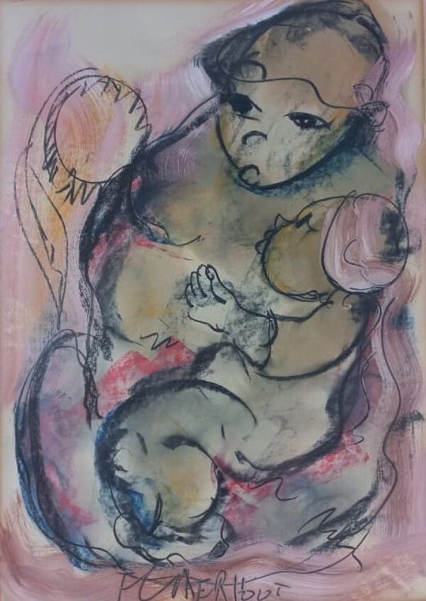{je_artwork_artwork_medium_id}  {je_artwork_artwork_category_id} titled © Mother and Child