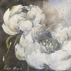 White Abstract Roses