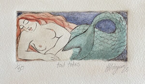 {je_artwork_artwork_medium_id}  {je_artwork_artwork_category_id} titled Tail Tides Redhead 1/30