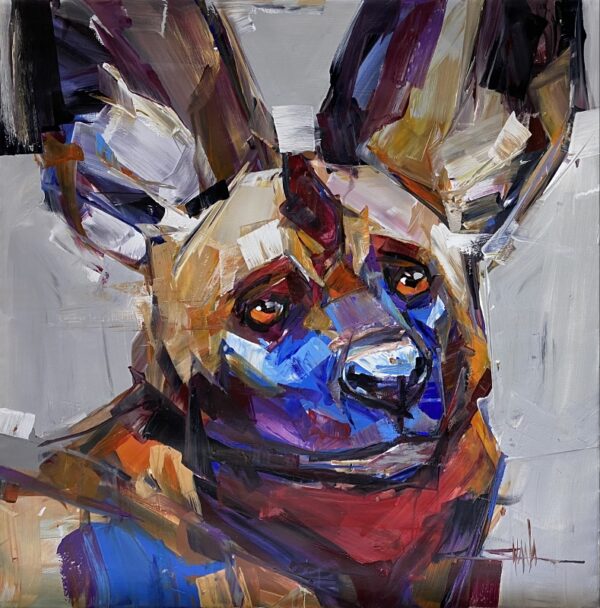 {je_artwork_artwork_medium_id}  {je_artwork_artwork_category_id} titled Wild dog face