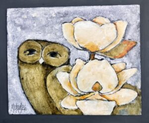 {je_artwork_artwork_medium_id}  {je_artwork_artwork_category_id} titled Magnolia owl / Magnolia uitljie