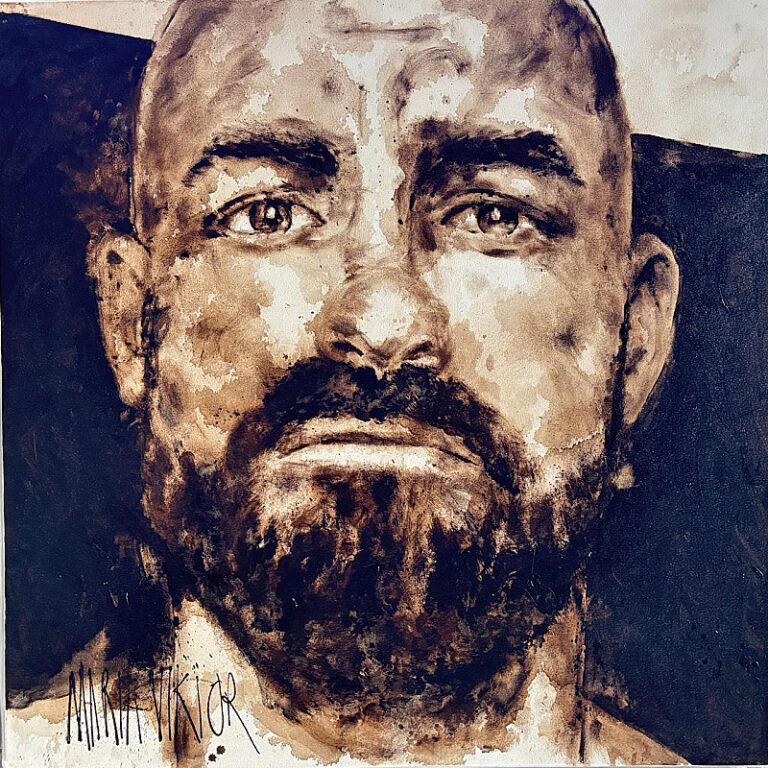 Acrylic on stretched canvas  Painting titled © Face U/F
