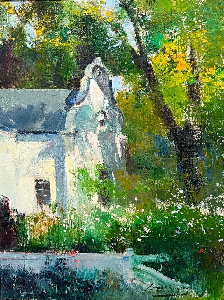 Oil on Canvas  Painting titled Houses