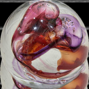 Paperweight - Red orange purple