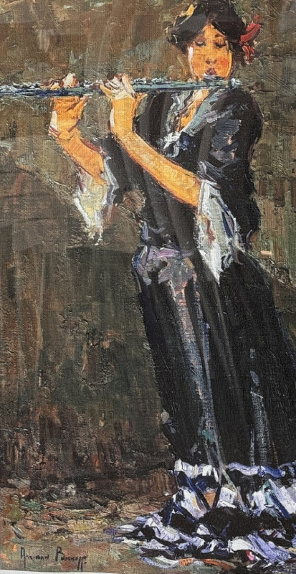 {je_artwork_artwork_medium_id}  {je_artwork_artwork_category_id} titled Flute player