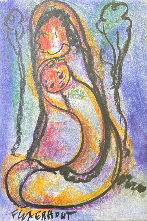 {je_artwork_artwork_medium_id}  {je_artwork_artwork_category_id} titled Figures print u/f
