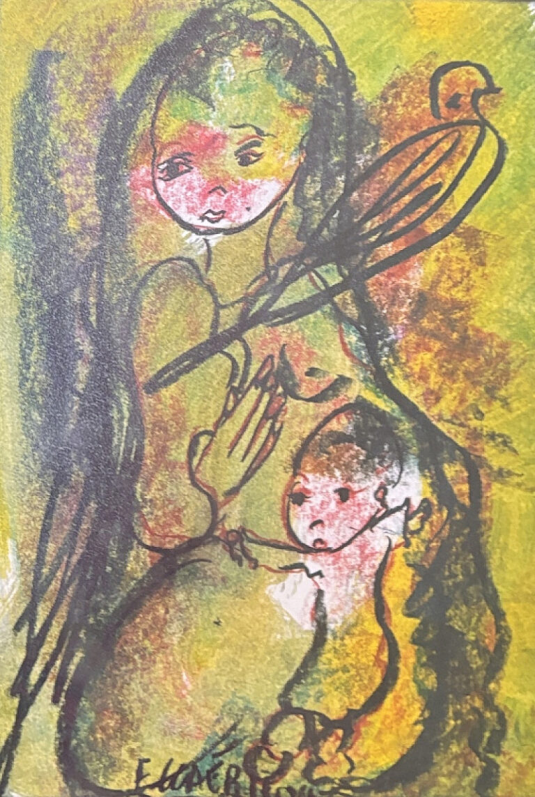 Print  Painting titled Figures print u/f