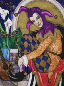 {je_artwork_artwork_medium_id}  {je_artwork_artwork_category_id} titled Fellow of infinate Jester