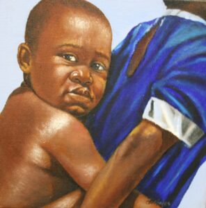 {je_artwork_artwork_medium_id}  {je_artwork_artwork_category_id} titled Baby on the back (EP)