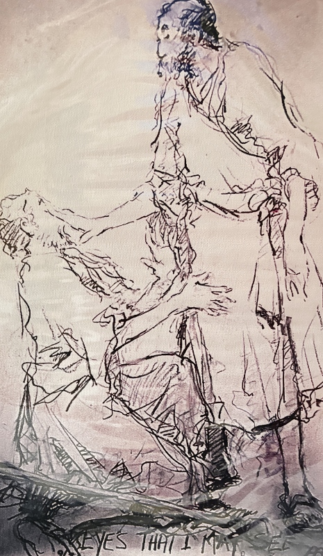 Print  Painting titled Byble print u/f