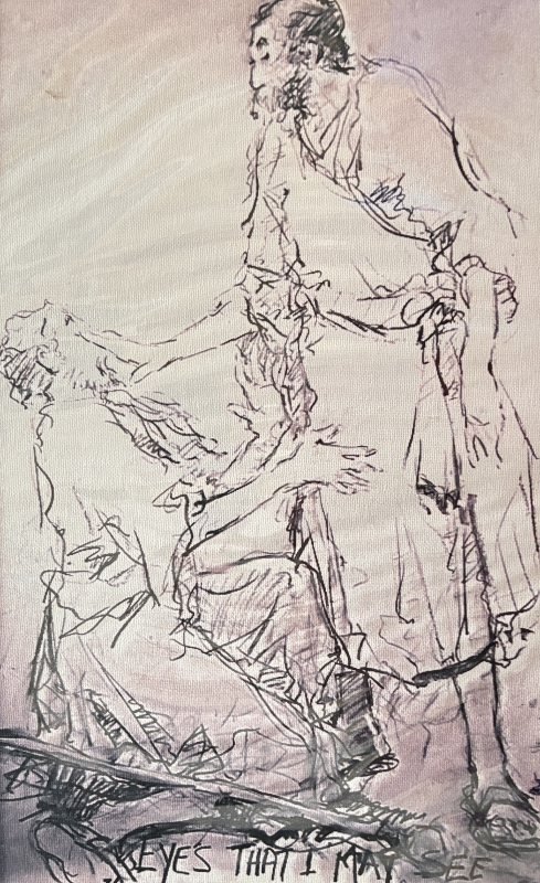Print  Painting titled Byble print u/f