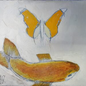 Yellow on White- Fish