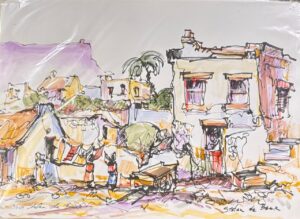 {je_artwork_artwork_medium_id}  {je_artwork_artwork_category_id} titled (c) Street Scene U/f – 3/250
